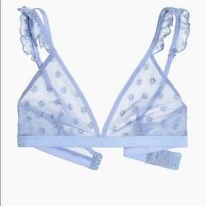 Madewell Blue Bralette Sheer Floral
